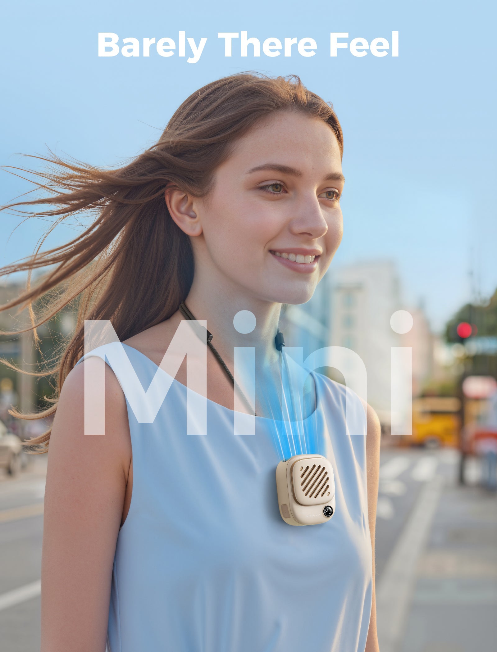 Compact Portable Neck Fan – Magnetic Wearable Cooling Fan