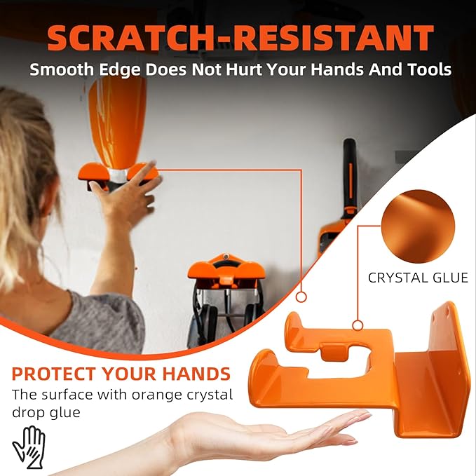 Weed Eater Wall Hanger - Heavy Duty Trimmer Rack for Garage & Shed Storage