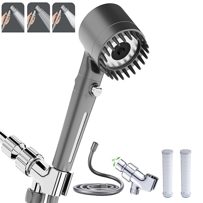 Shower head with handheld shower head, high pressure and high flow