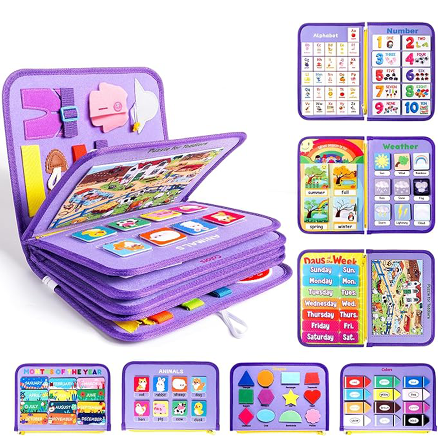 12-page preschool busy board Montessori toy