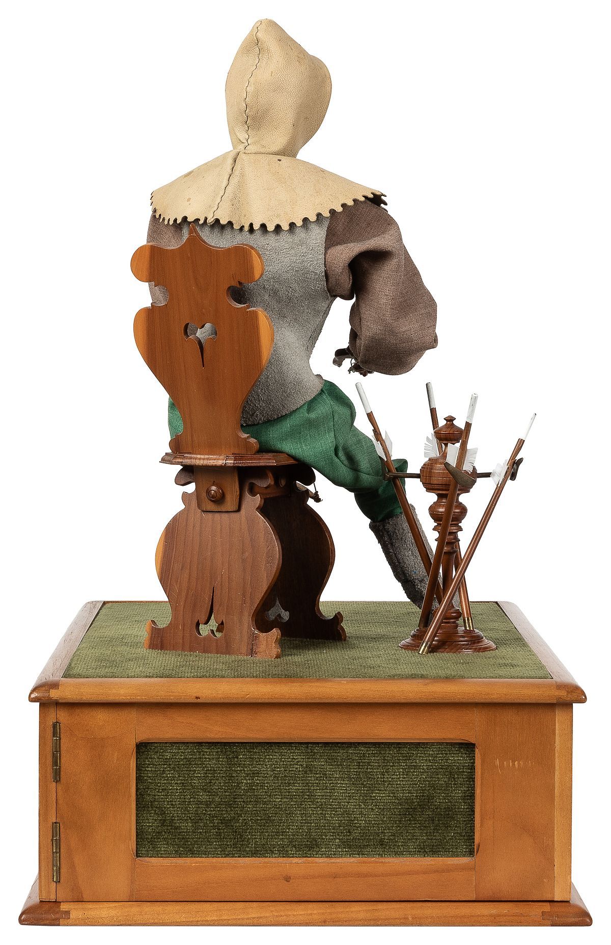 Handcrafted Mechanical Archer Automaton Sculpture with Moving Mechanism