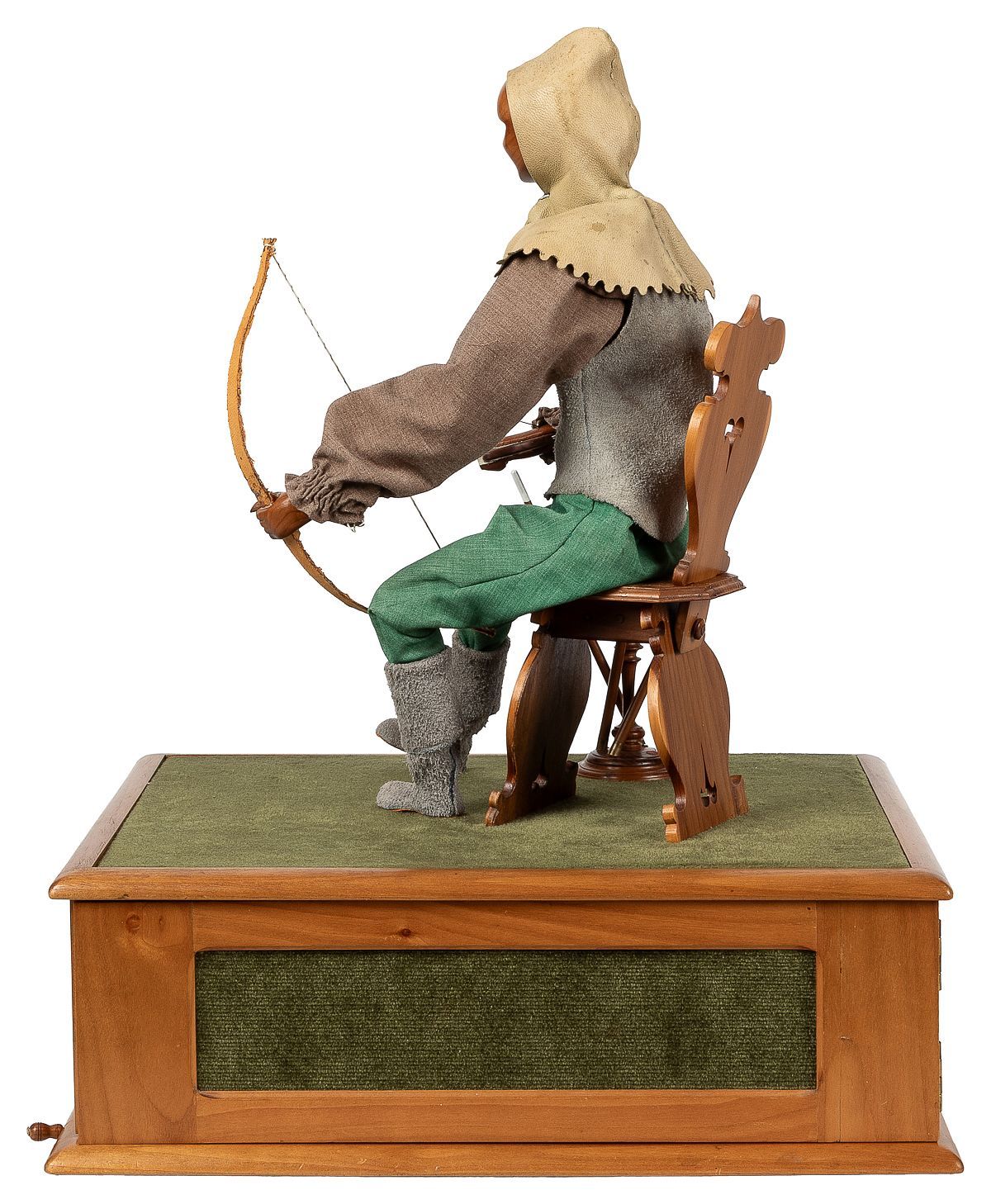 Handcrafted Mechanical Archer Automaton Sculpture with Moving Mechanism