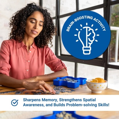 Premium Puzzle Sorting Trays Set – 6 Stackable Organizers for Up to 1000 Pieces