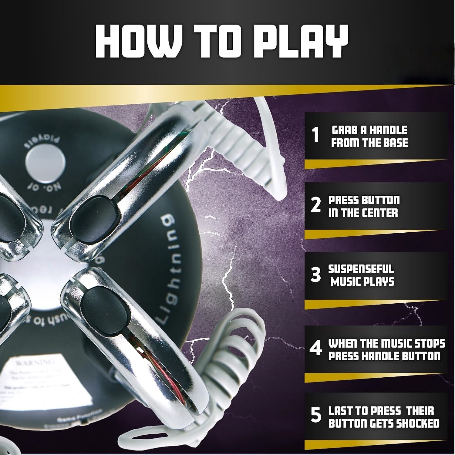 Lightning Reaction Game – Electric Shock Party Game for Teens & Adults