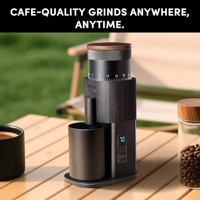Portable electric coffee grinder