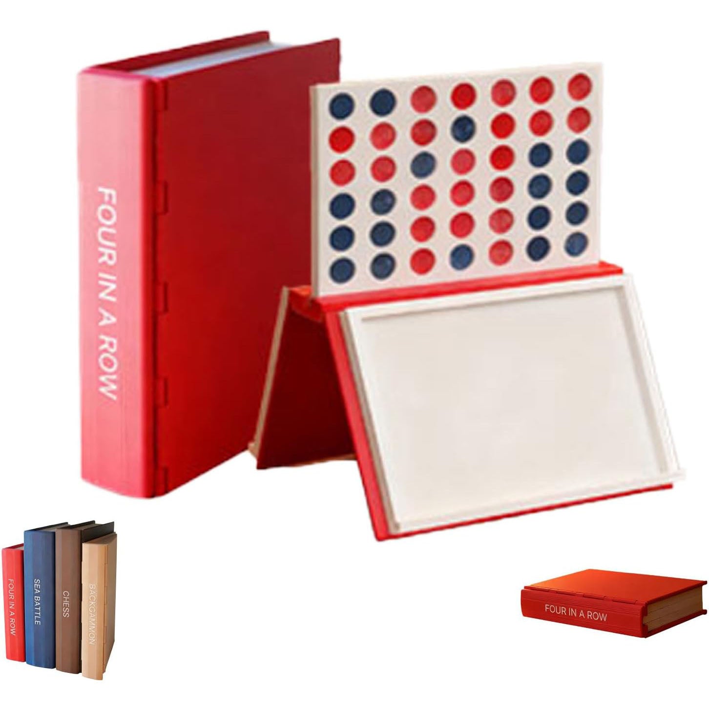 Portable Magnetic Book Board Games – 3D Printed Classic Games with Hardcover-Style Folding Design