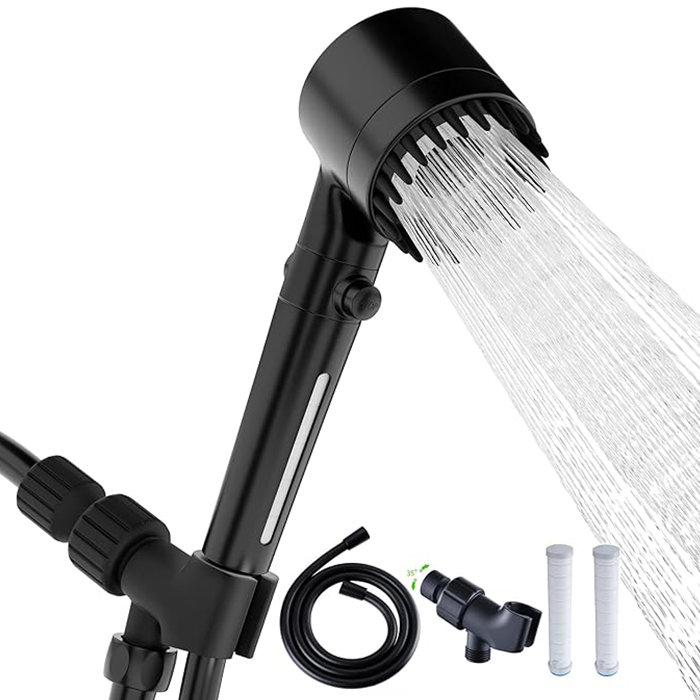 Shower head with handheld shower head, high pressure and high flow