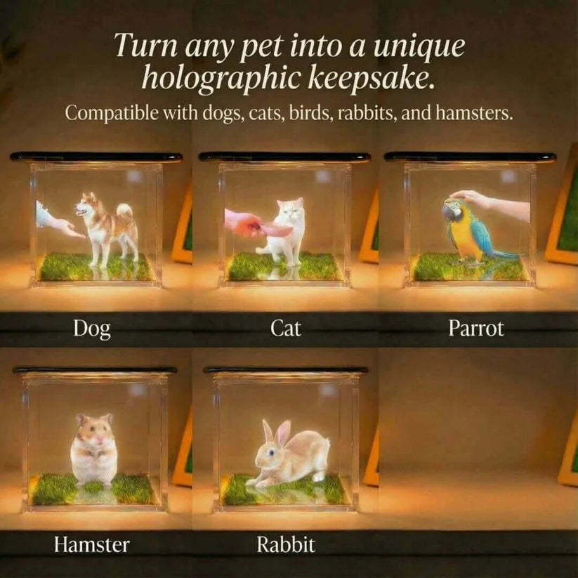Personalized Holographic Memory Projection – 3D Pet Image, Interactive Keepsake