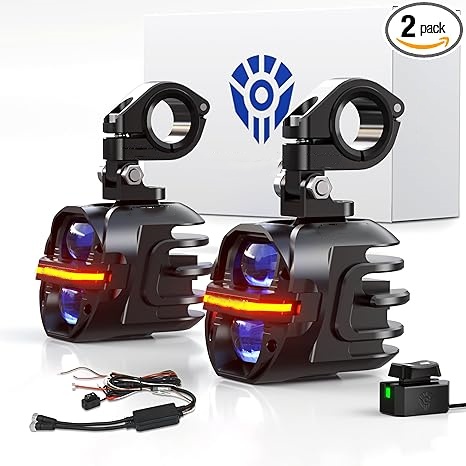 Multi-Mode 120W LED Auxiliary Lights – Amber Dual Beam Driving Lights