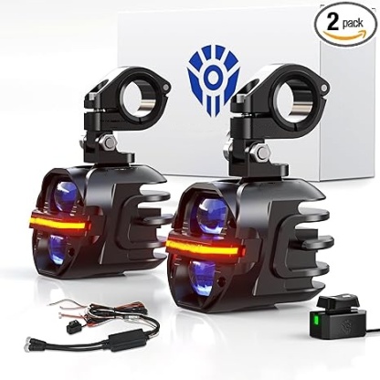Multi-Mode 120W LED Auxiliary Lights – Amber Dual Beam Driving Lights
