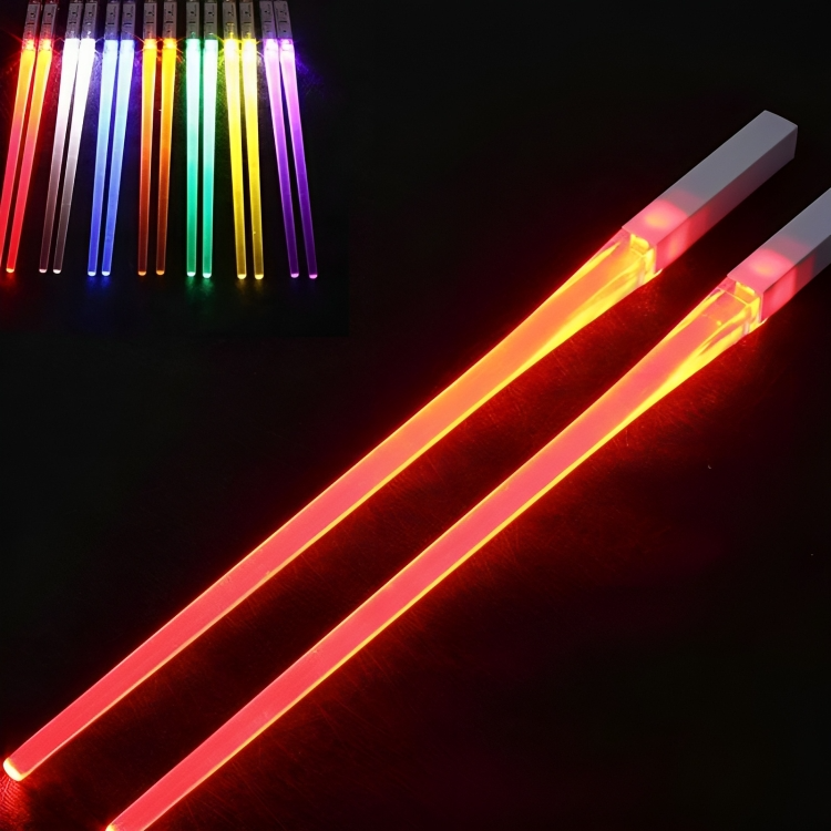 Lightsaber Chopsticks – Light-Up Force-Inspired Eating Utensils