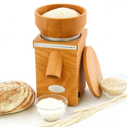 🌾Classic Wooden Grain Mill