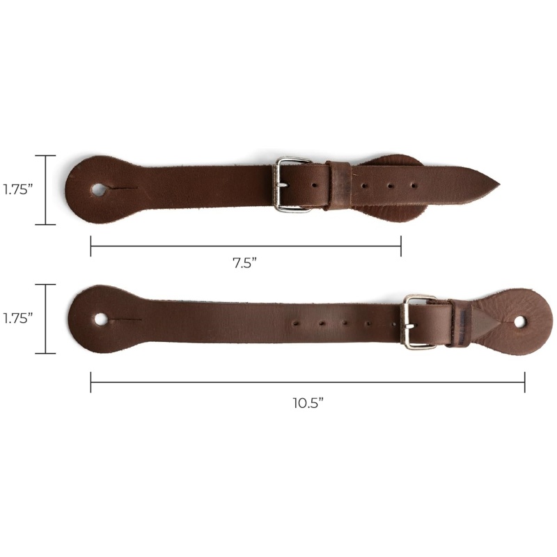 Handmade Full-Grain Leather Spur Straps – Set of 2, Unisex Western Equestrian Gear 