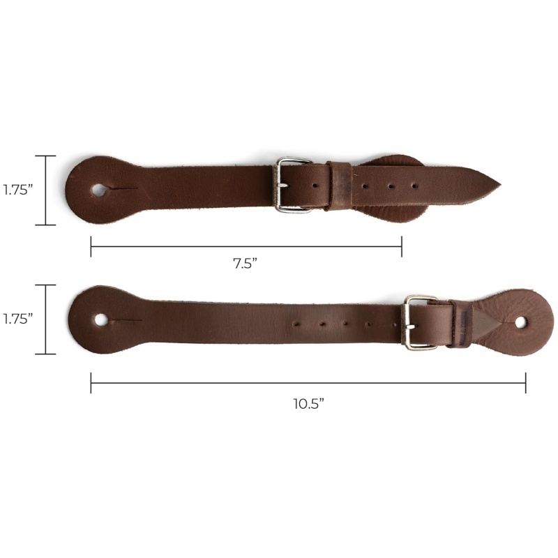 Handmade Full-Grain Leather Spur Straps – Set of 2, Unisex Western Equestrian Gear 