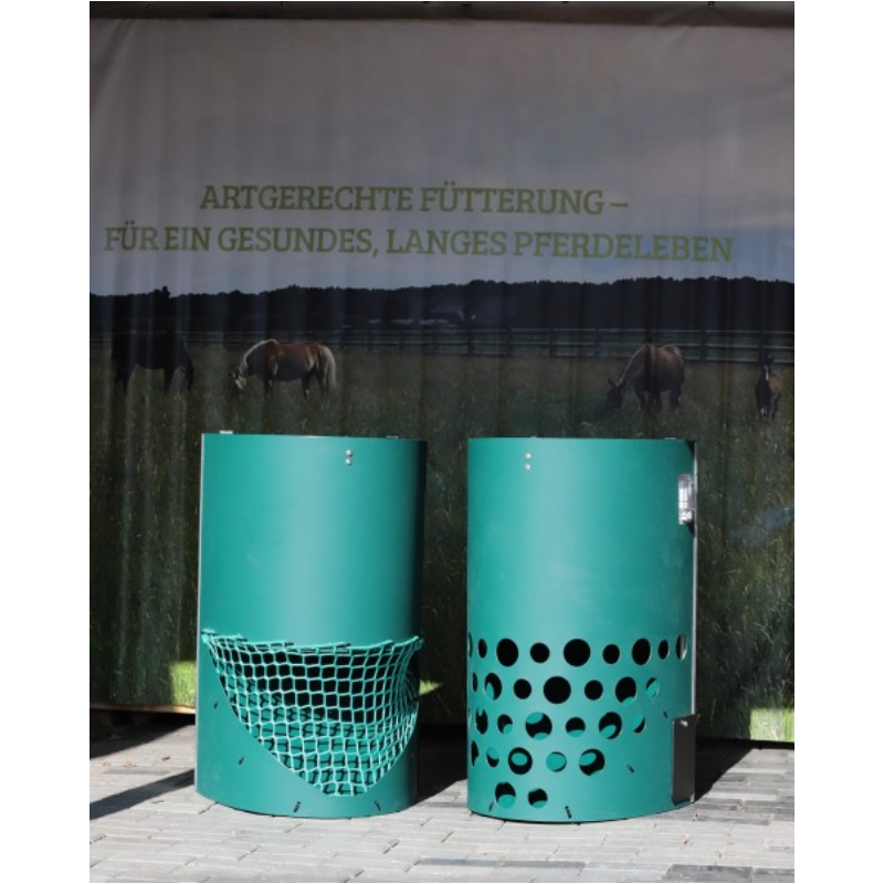 Slow Feed Hay Dispenser – Space-Saving, Half-Round Design, Promotes Healthy Digestion for Horses