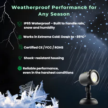 High-Power 3D Christmas Laser Projector - Outdoor Holiday Light Display