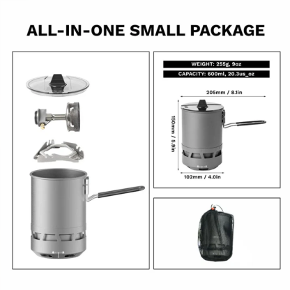 Integrated stove system for long-distance hiking