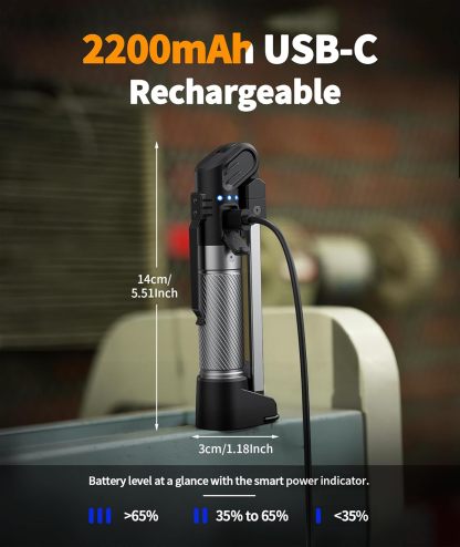 Magnetic Rechargeable Work Light - 800 Lumen, Foldable with 3 Light Modes