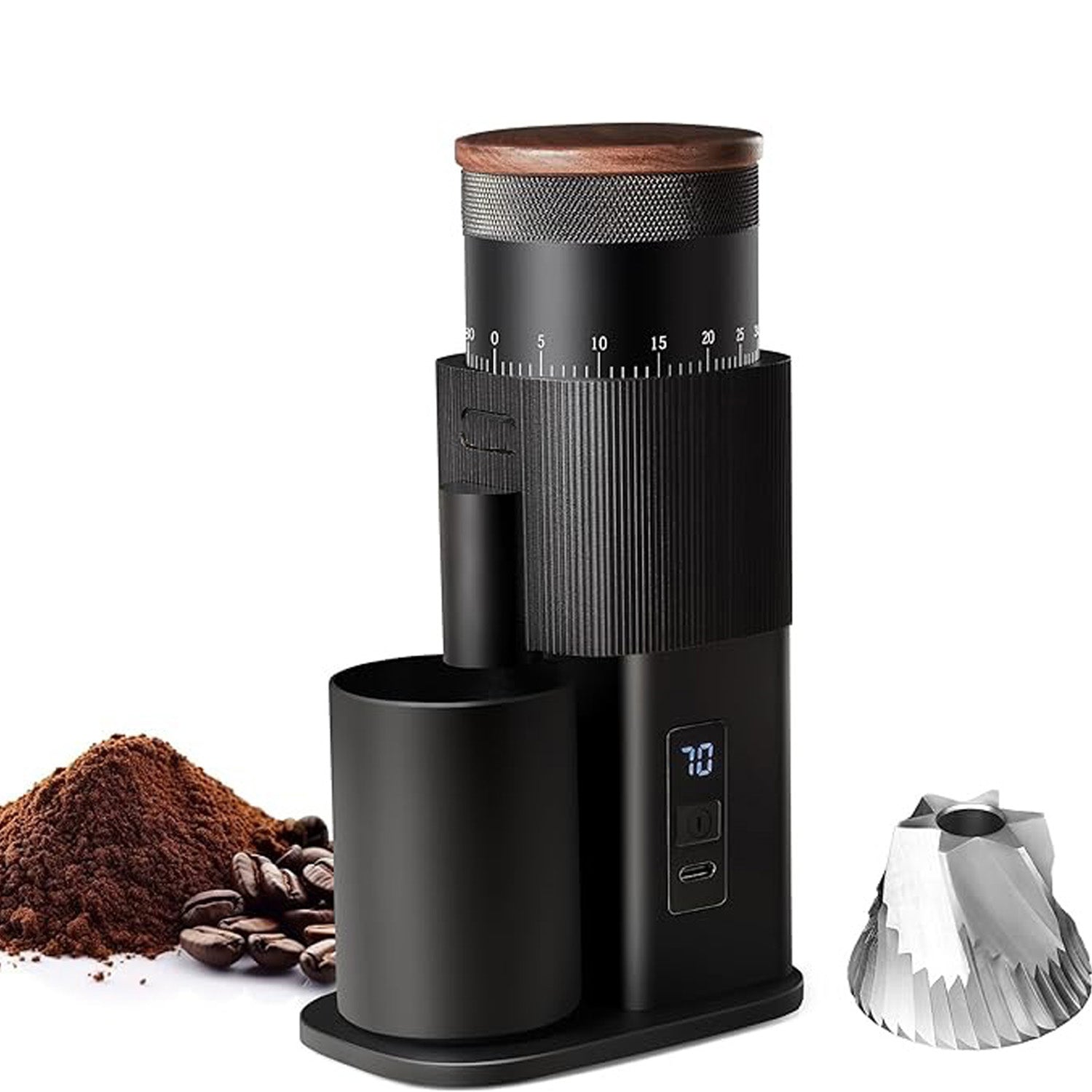 Portable electric coffee grinder