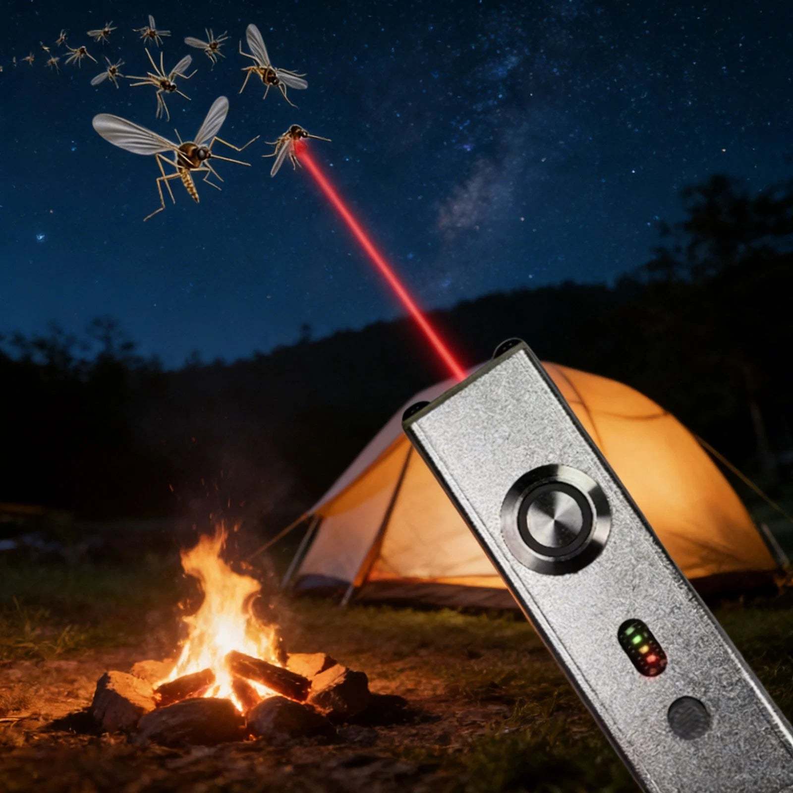 Handheld Laser Insect Killer – 40W Portable Mosquito &amp; Fly Remover