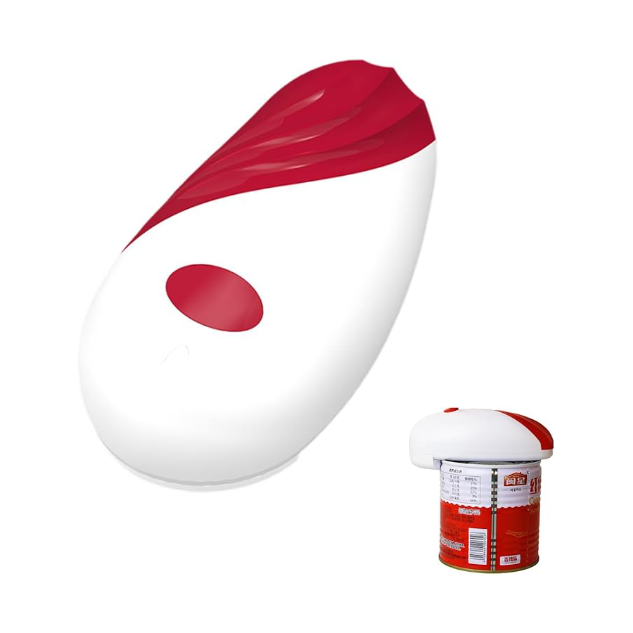One-Touch Electric Can Opener with Smooth Edges