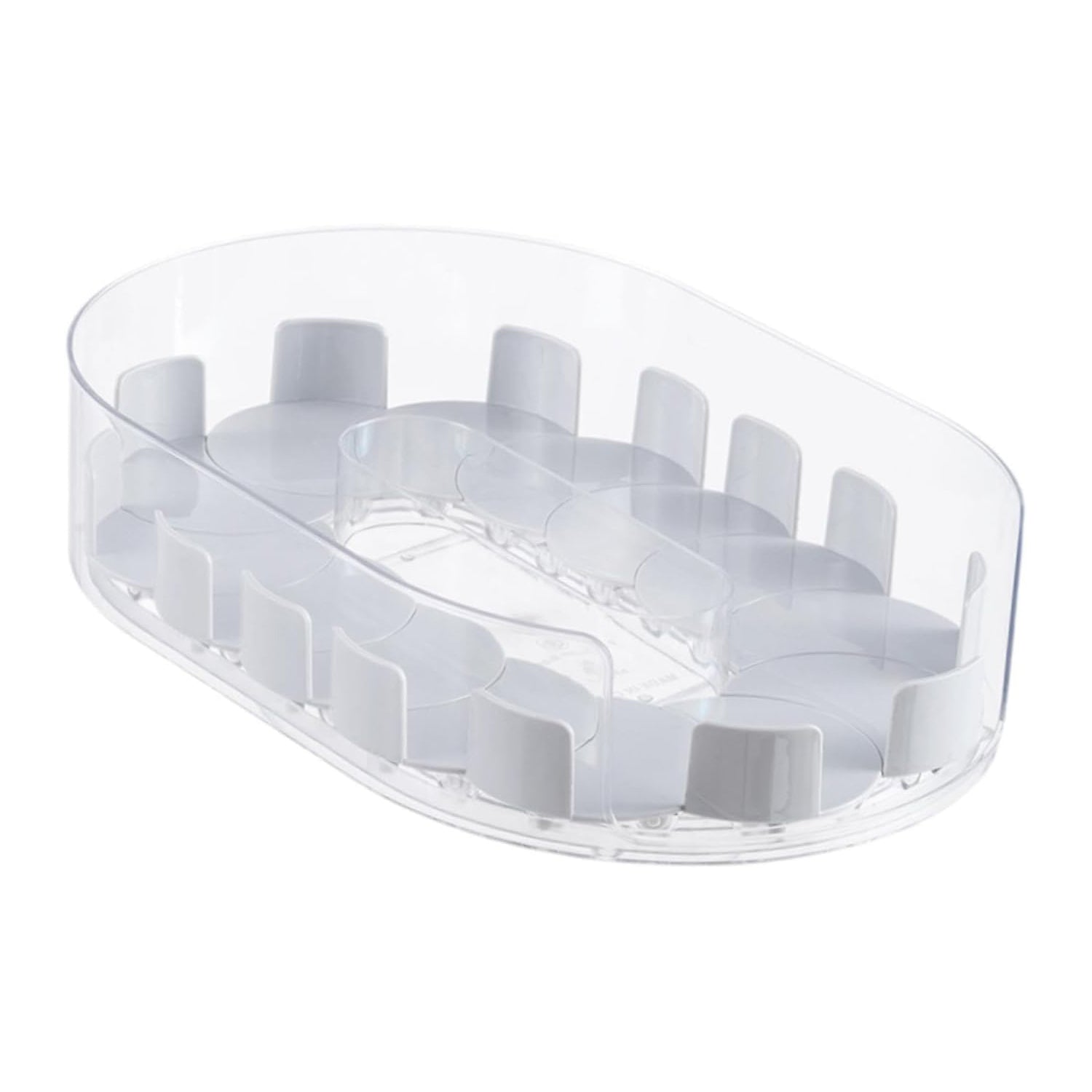 Universal Spice Organizer with Rotating Tray – Compact Storage Rack for Kitchen, Vanity