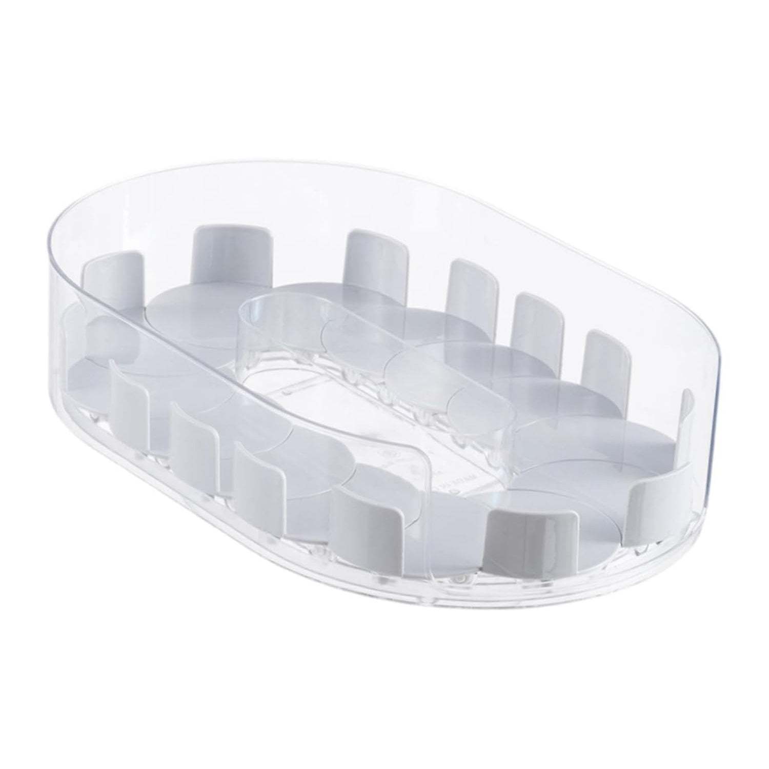 Universal Spice Organizer with Rotating Tray – Compact Storage Rack for Kitchen, Vanity