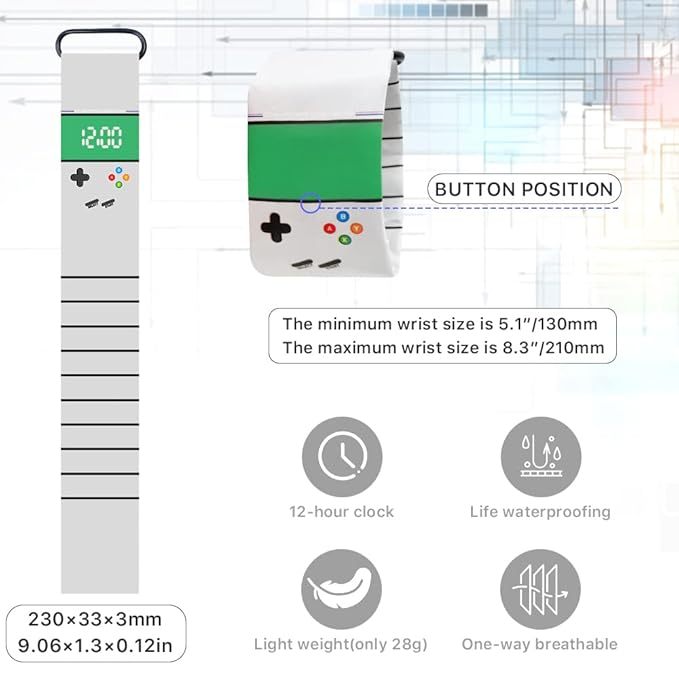 Creative Paper Watch with Digital Display | Waterproof, Magnetic Closure Wristband