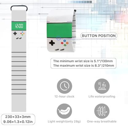 Creative Paper Watch with Digital Display | Waterproof, Magnetic Closure Wristband