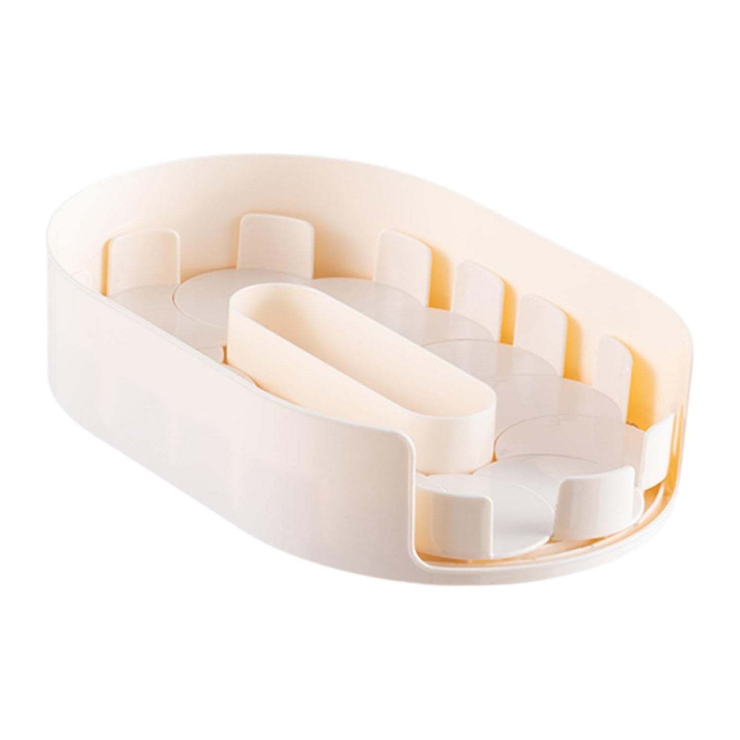 Universal Spice Organizer with Rotating Tray – Compact Storage Rack for Kitchen, Vanity