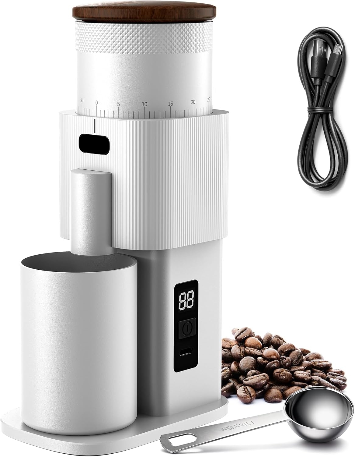 Portable electric coffee grinder