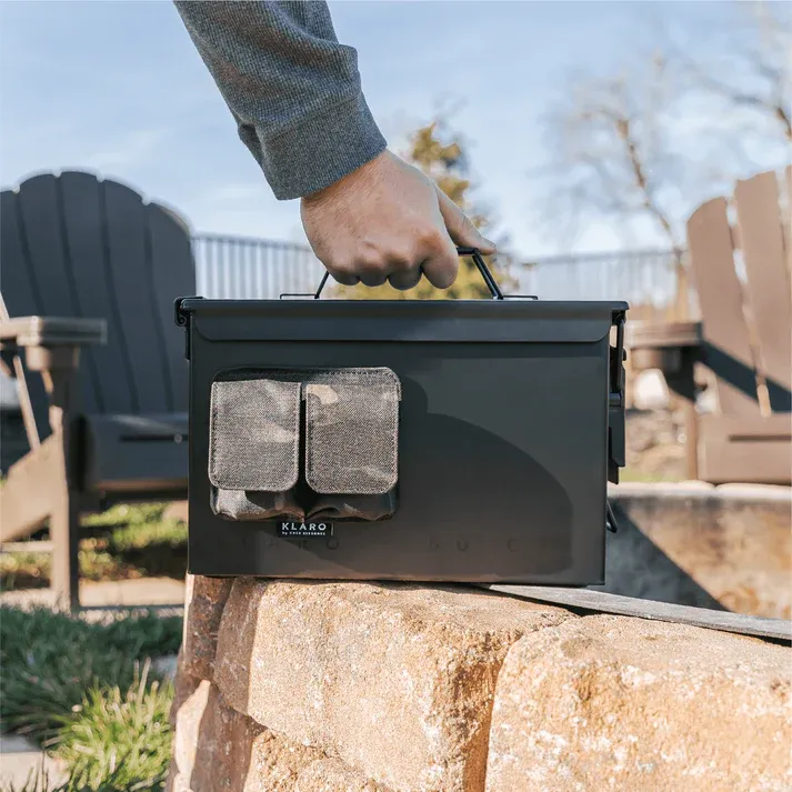 Portable Metal Cigar Humidor Box