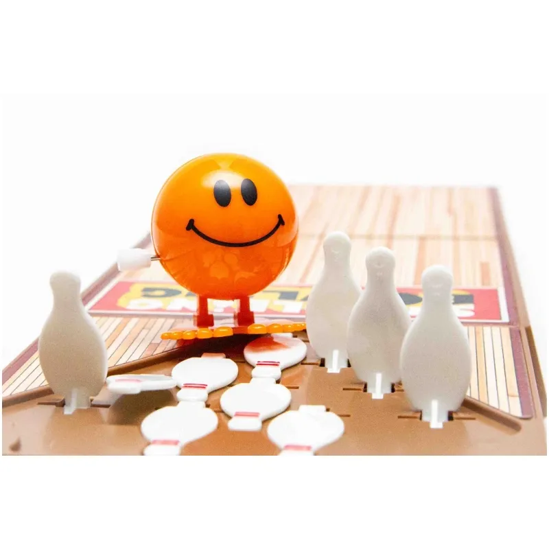 Vintage-Style Tabletop Bowling Game – Wind-Up Walking Ball, Retro Family Fun 
