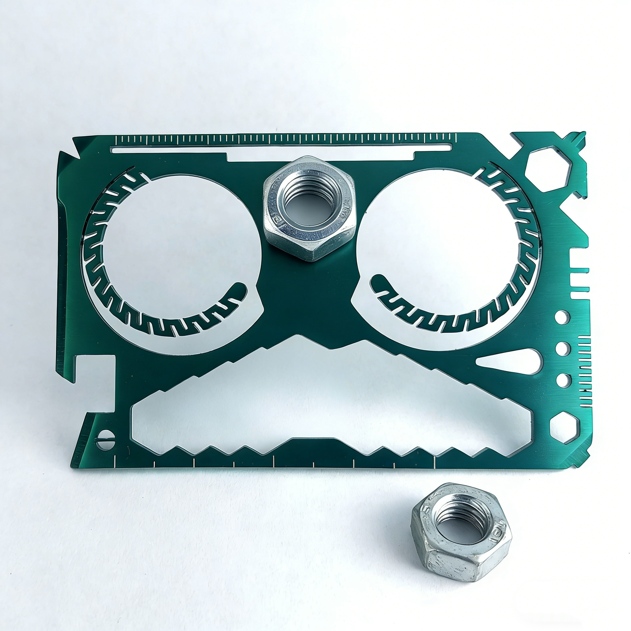 40-in-1 EDC Multitool Card with Coin Slots | Fits in Your Wallet