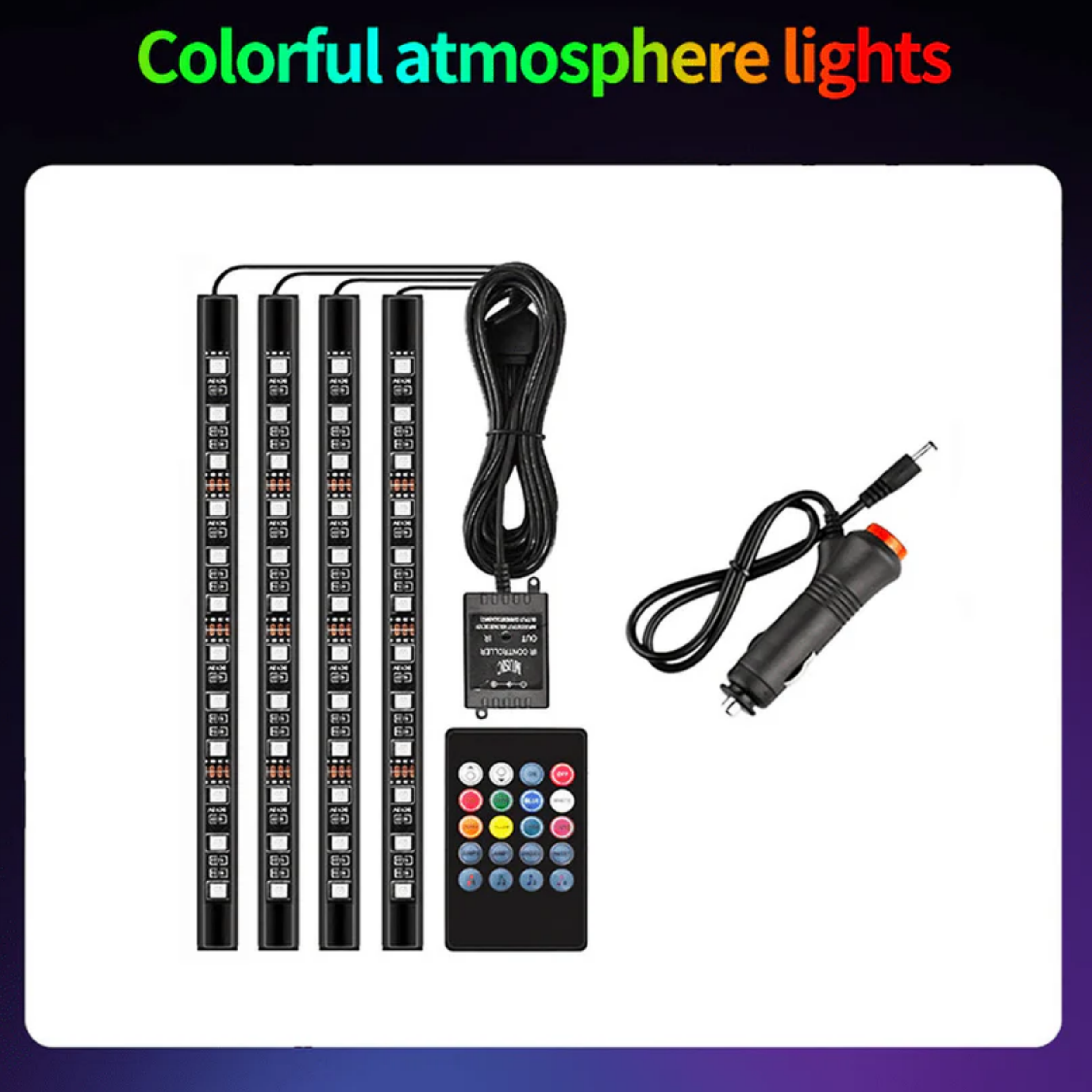 Interior Car Footwell Lights – RGB LED Ambient Lighting Kit