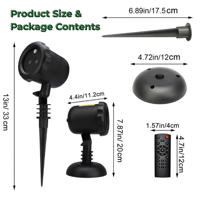 High-Power 3D Christmas Laser Projector - Outdoor Holiday Light Display