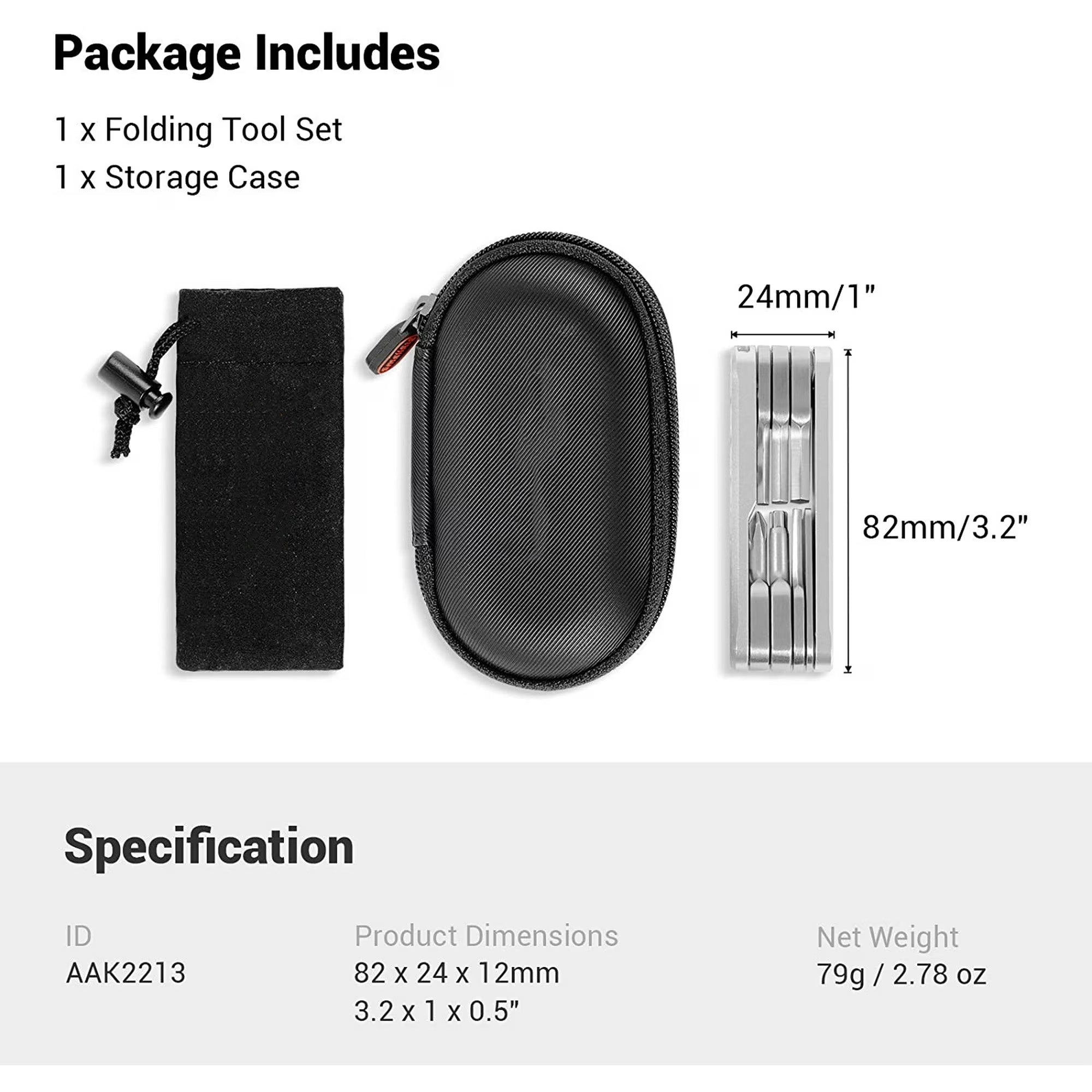 High-quality durable folding tool kit