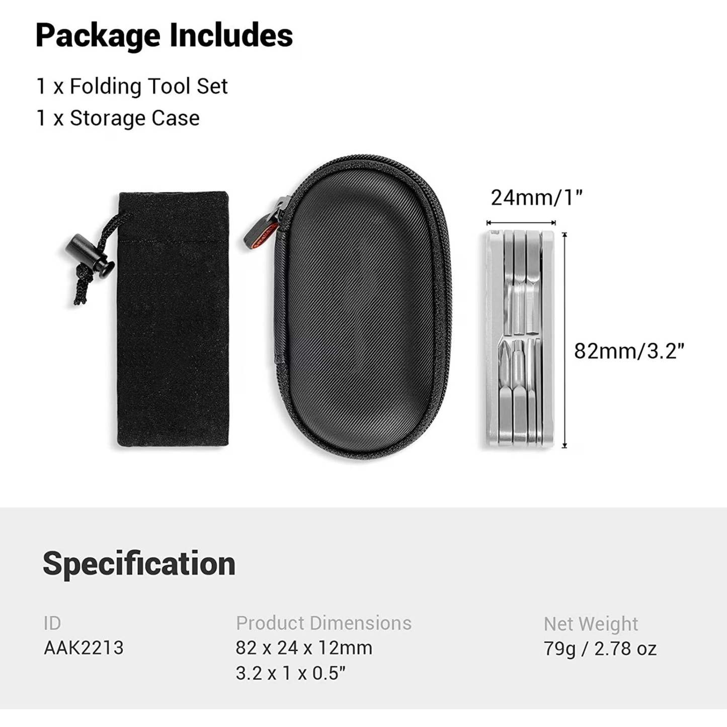 High-quality durable folding tool kit