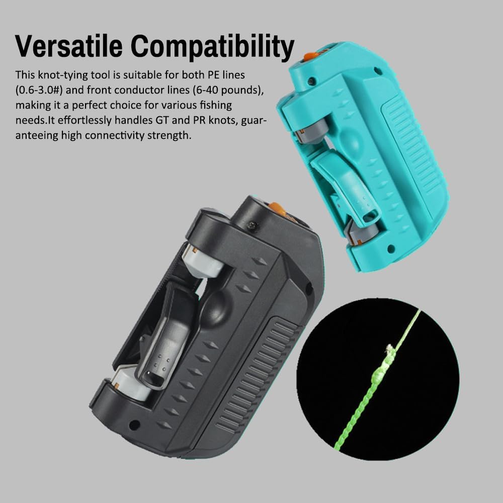 Electric Knot Tying Tool, Automatic GT Fishing Line Knotter, Quick and Silent Knotting Device for Fishing Lines