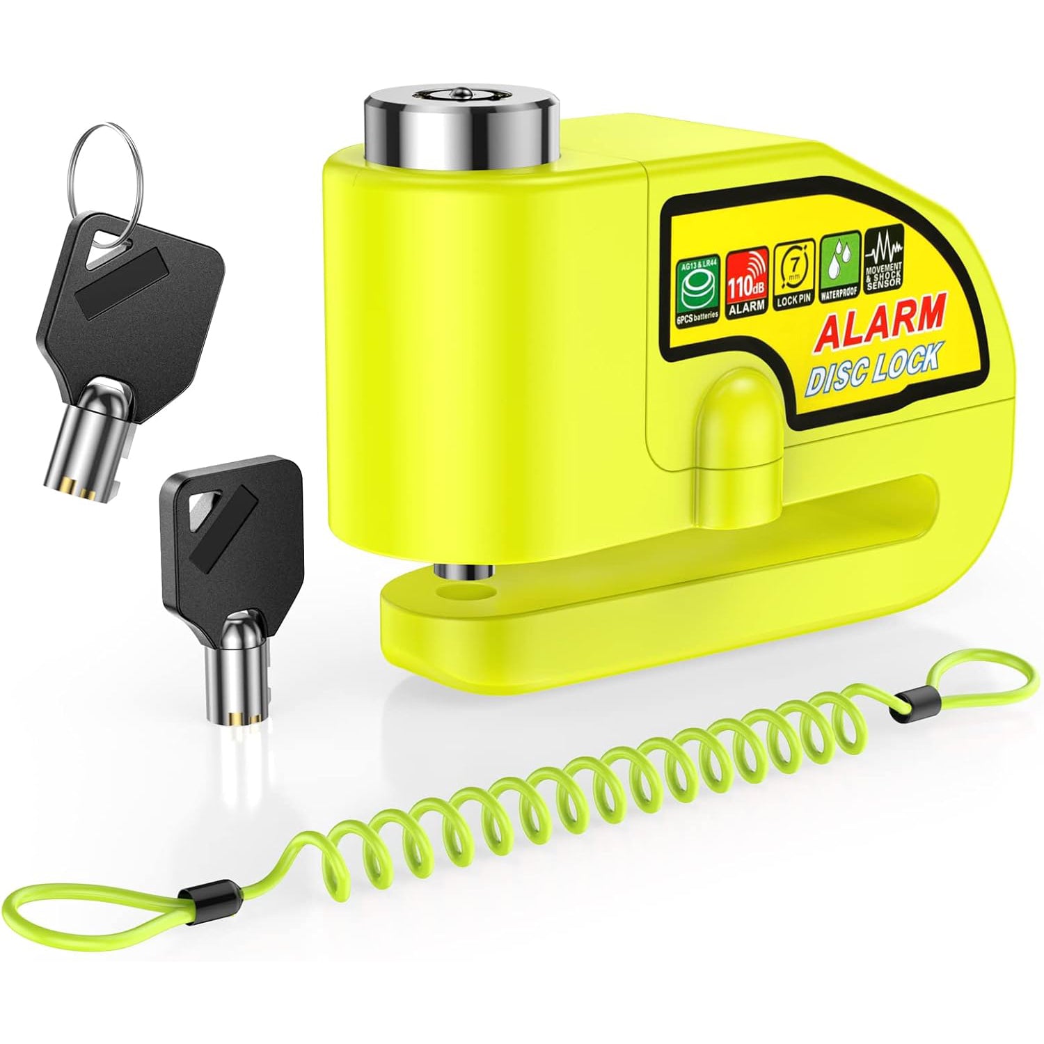 Motorcycle Disc Lock with 120dB Alarm