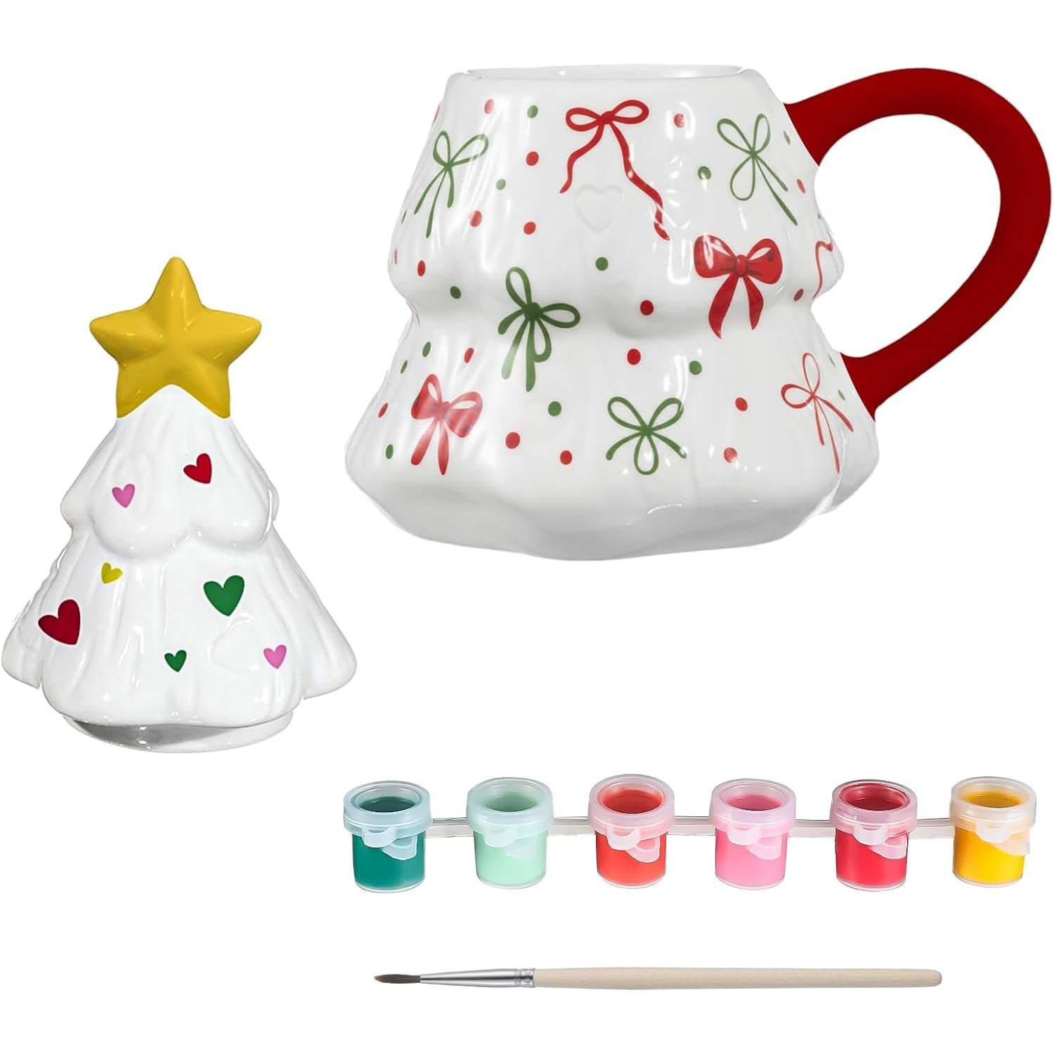 DIY Painted Christmas Mug Set