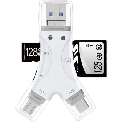 4-in-1 Micro SD Card Reader – Compatible with iPhone/iPad/Android/Mac/PC/Cameras（HOT）