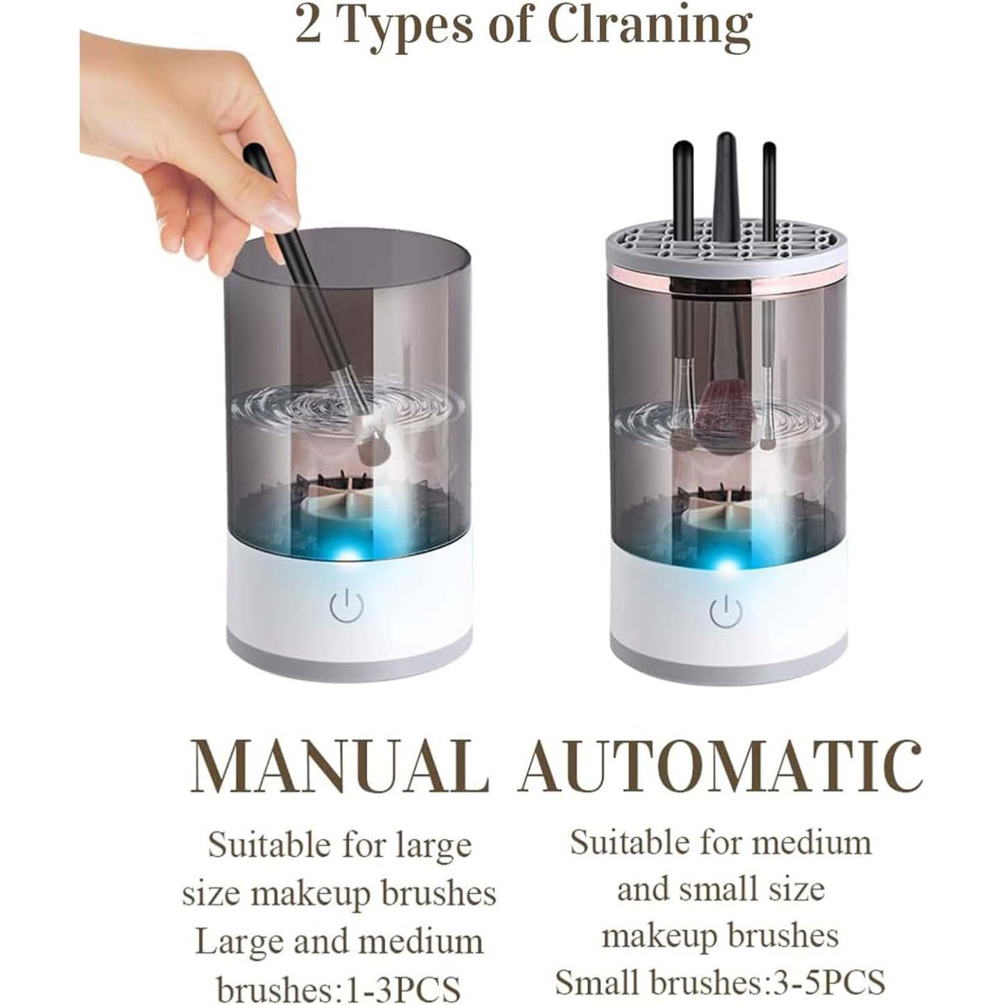 Electric Makeup Brush Cleaner Machine – Automatic Spinning Deep Clean Device