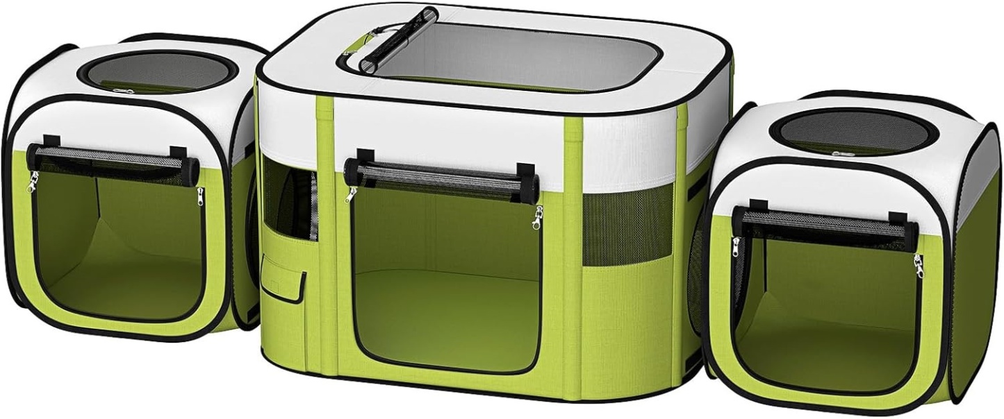 3-in-1 Pet Playpen Foldable Indoor Outdoor Dog and Cat Enclosure