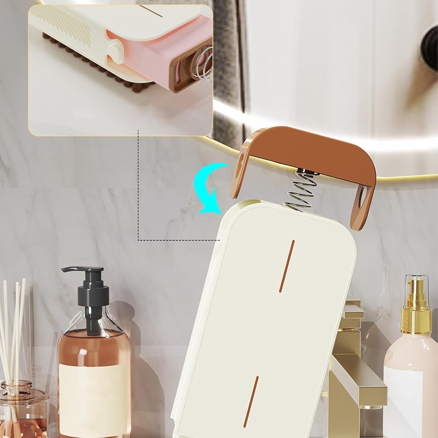 3-in-1 Non-Slip Soap Box with Brush – Multifunctional Soap Holder and Foaming Brush