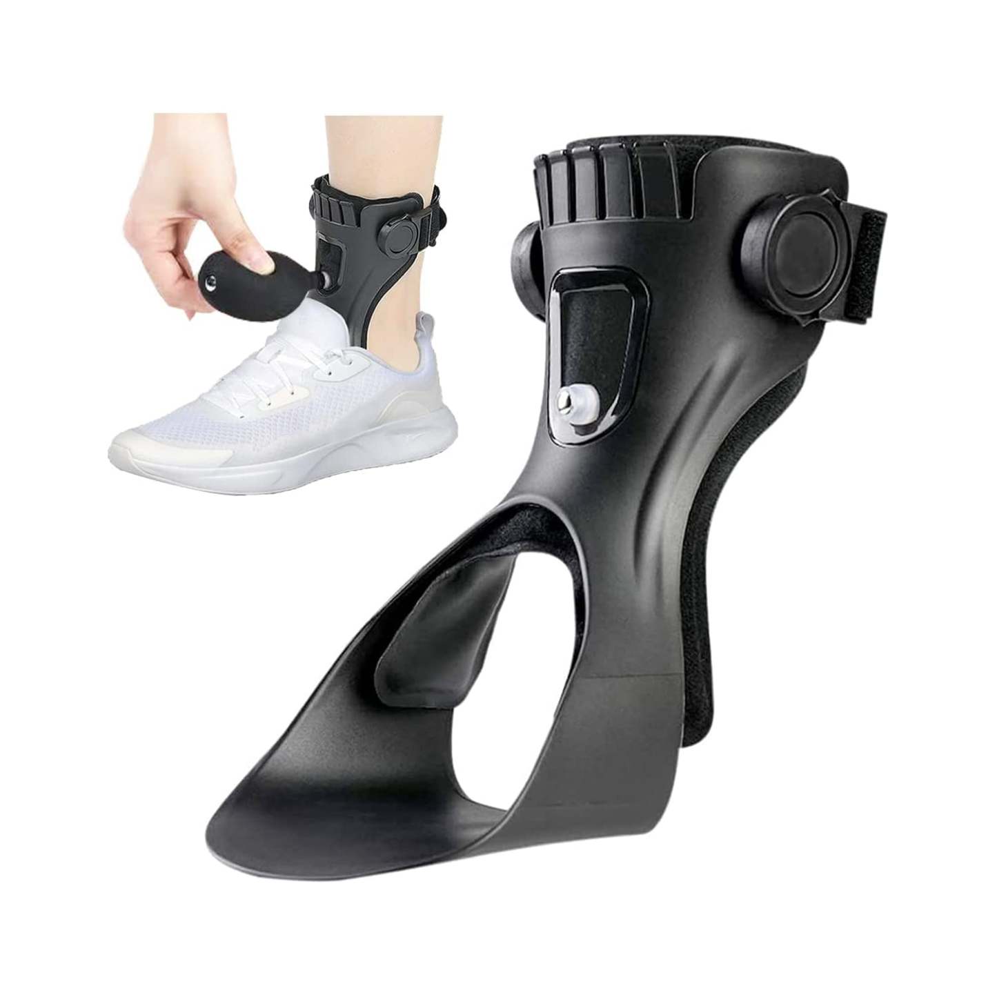 Drop Foot Brace – Upgraded Medical Ankle-Foot Orthosis with Inflatable Airbag