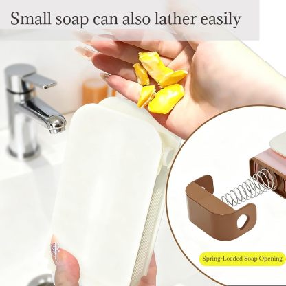 3-in-1 Non-Slip Soap Box with Brush – Multifunctional Soap Holder and Foaming Brush