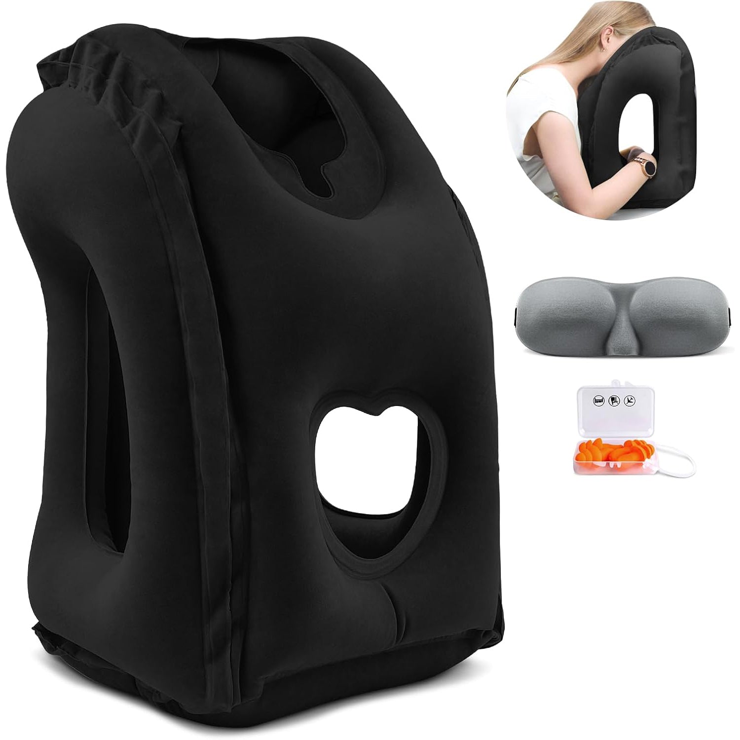 Travel Pillow – Airplane Neck Pillow Comfortably Supports Head and Chin for Airplanes, Trains