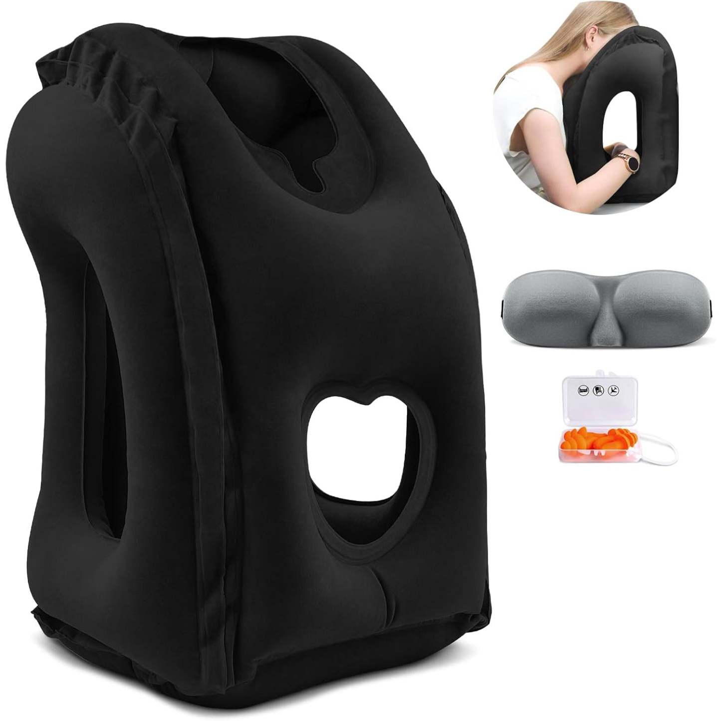 Travel Pillow – Airplane Neck Pillow Comfortably Supports Head and Chin for Airplanes, Trains