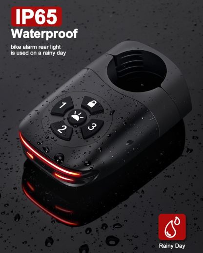 Smart Bike Alarm Tail Light – Hidden 'Find My' Tracker Slot & Brake Sensor
